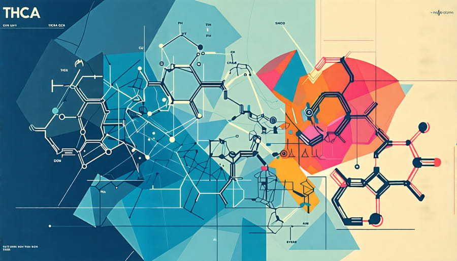 Illustrative representation of THCA molecular structure