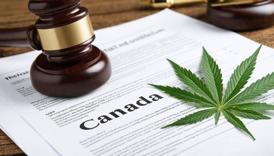 Papers and regulations representing CBD laws in Canada