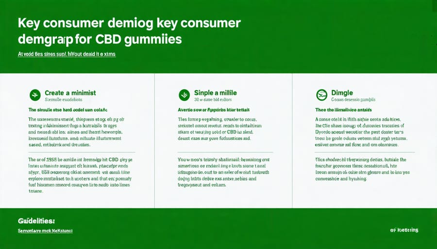 Infographic showing age, gender, and preference trends of CBD gummies consumers