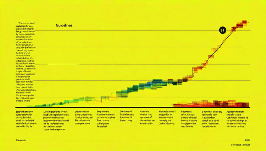 Graph illustrating employment growth in cannabis retail