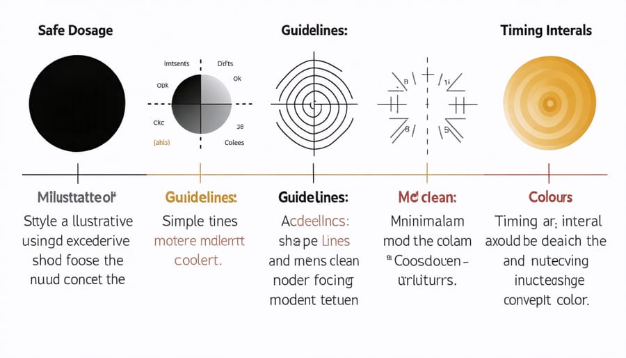 Visual guide displaying recommended dosages and timing for kratom and cannabis combination